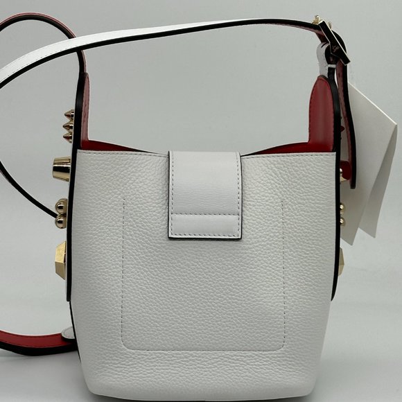 Christian Louboutin CARASKY Empire Leather Shoulder Crossbody Bucket Bag - Picture 9 of 16